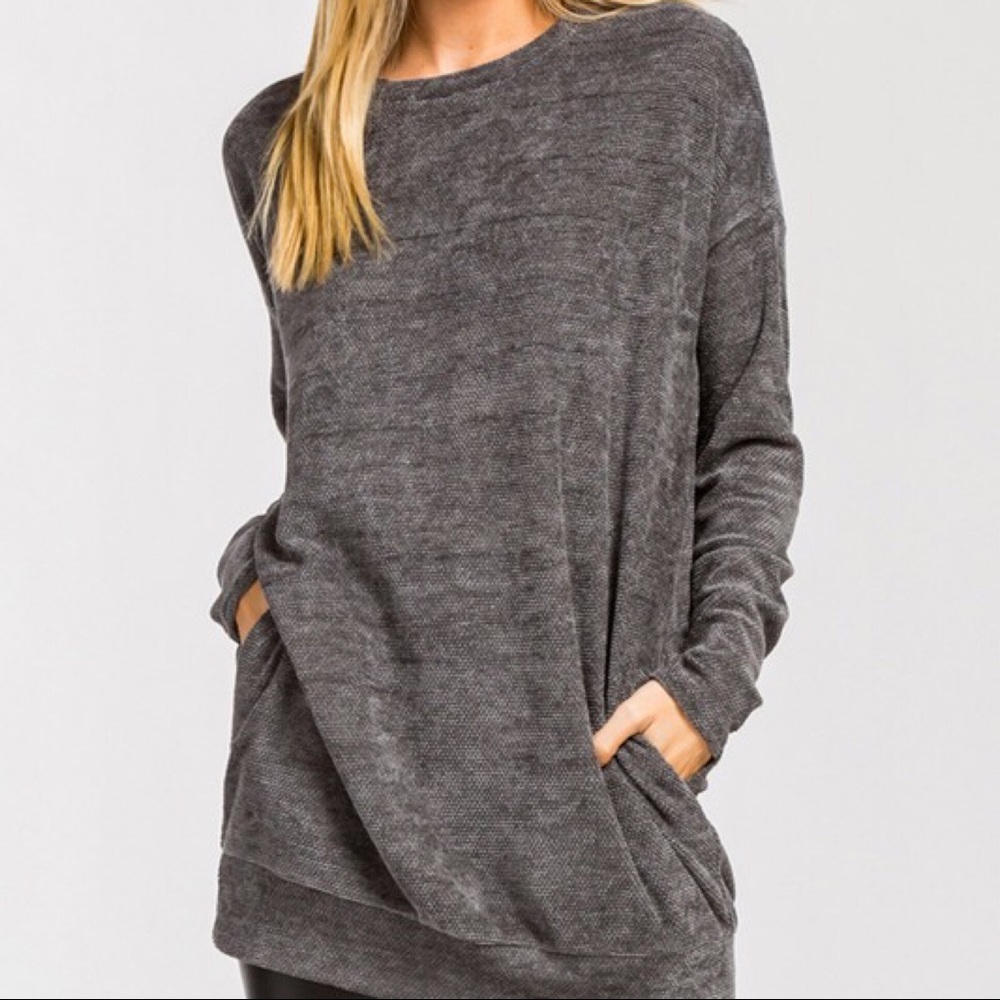 1 LEFT SALE-FIRM‼️Textured Chenille Pullover - Picture 2 of 8